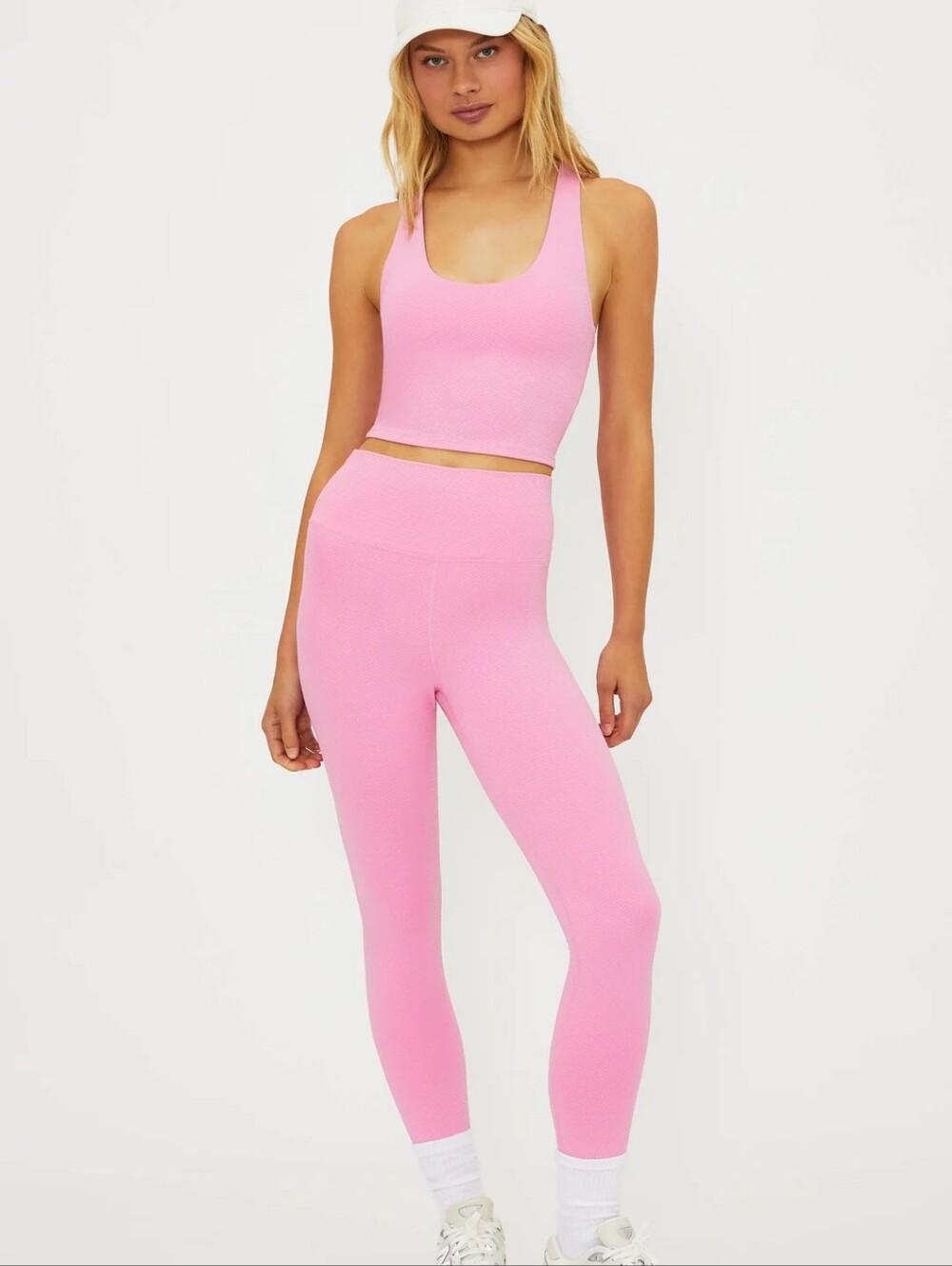 NWT BEACH RIOT Piper Berry Love pink Waffle Legging size XL